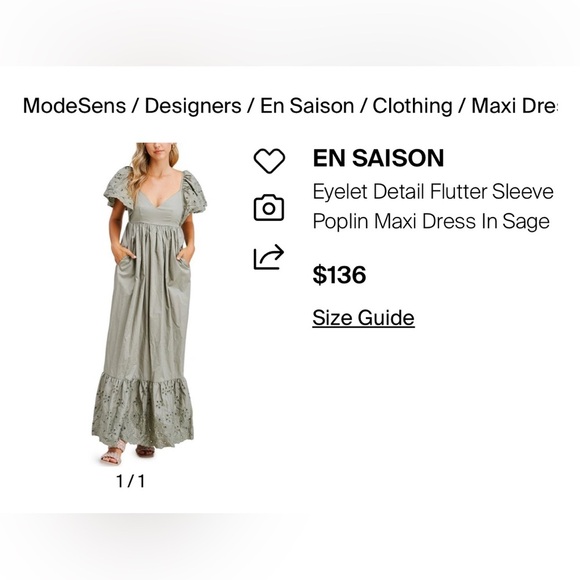 En Saison Sage Backless Maxi Dress - Picture 9 of 9